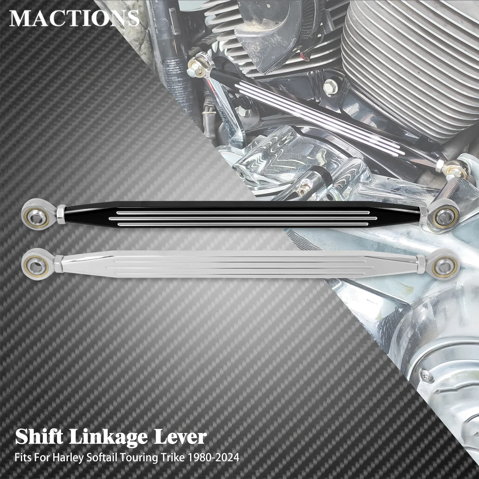 Quality Motorcycle Gear - オートバイシフトリンケージレバーギアシフトカバーハーレーツーリングエレクトラロードグライド FLHTC FLHXSE CVO ソフテイルファットボーイ 1980-2024