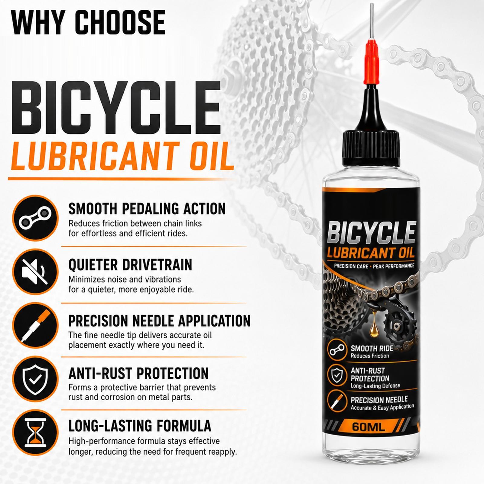 Motorcycle Gear Oil For Chain - バイクチェーン潤滑剤 60 ミリリットル自転車メンテナンスグリース防錆ノイズ低減スムーズオイルマウンテンロードバイクギア用