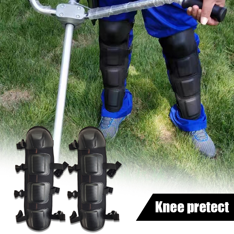 Knee Guard Hard - 2個入り ブラック レッグプロテクター ハードEVAパッド付き ガーデニング作業 股間ガード