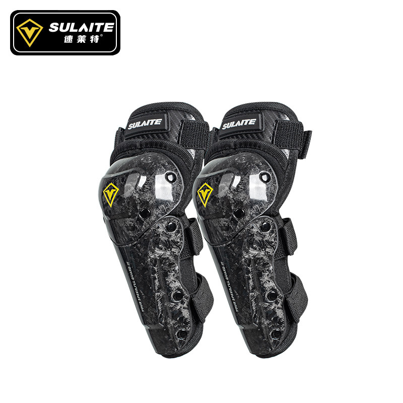 Knee Guard Hard - SULAITE オートバイ膝パッド 1 ペア男性ハードシェル膝ガード 3 調節可能なストラップ黒迷彩モトクロスアウトドアギア