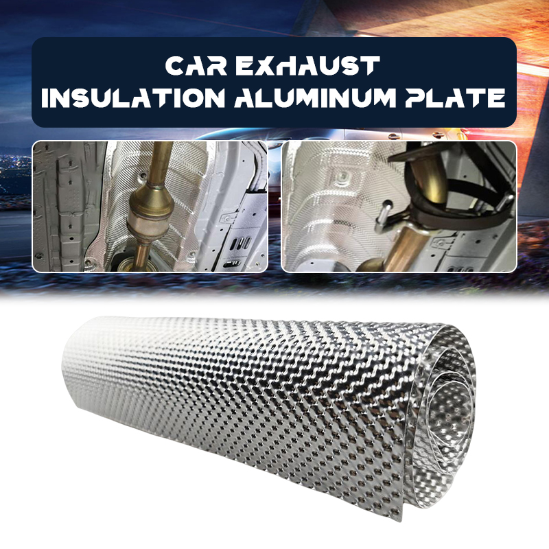Exhaust Wrap Titanium - 耐火熱シールドアルミプレートオートバイ車ターボマニホールド排気管保護ファイアウォールフロアパン燃料タンクエンジン