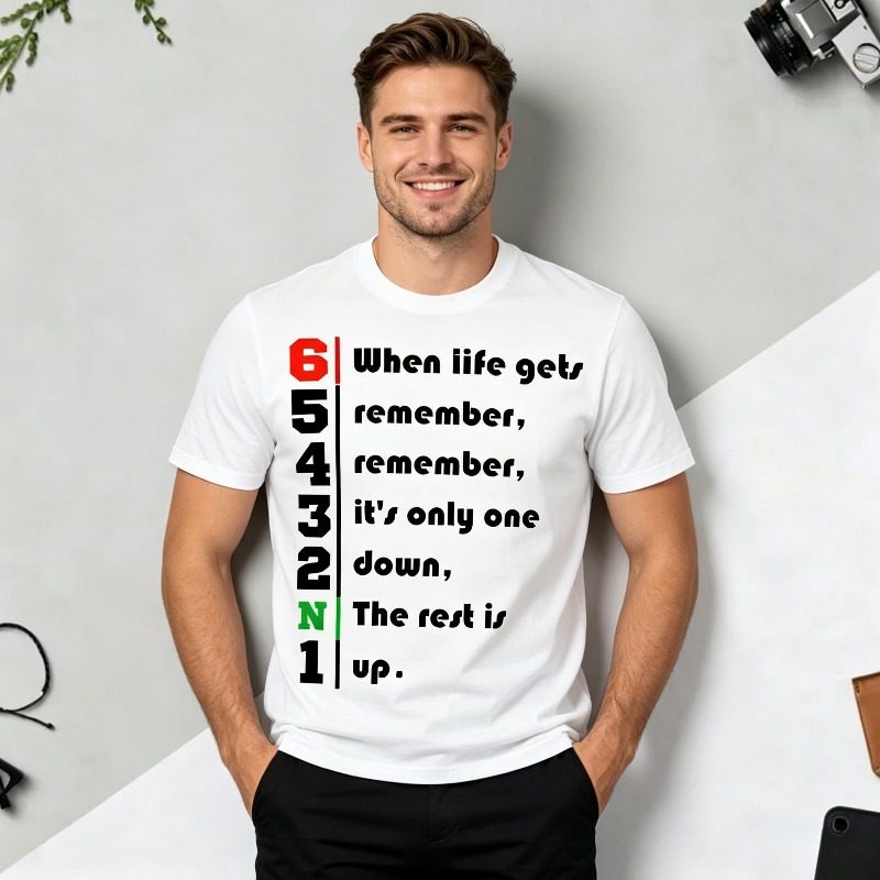 Motorcycle Gear Quotes - 1N23456 ライフ クイート グラフィック Tシャツ ライダー用
