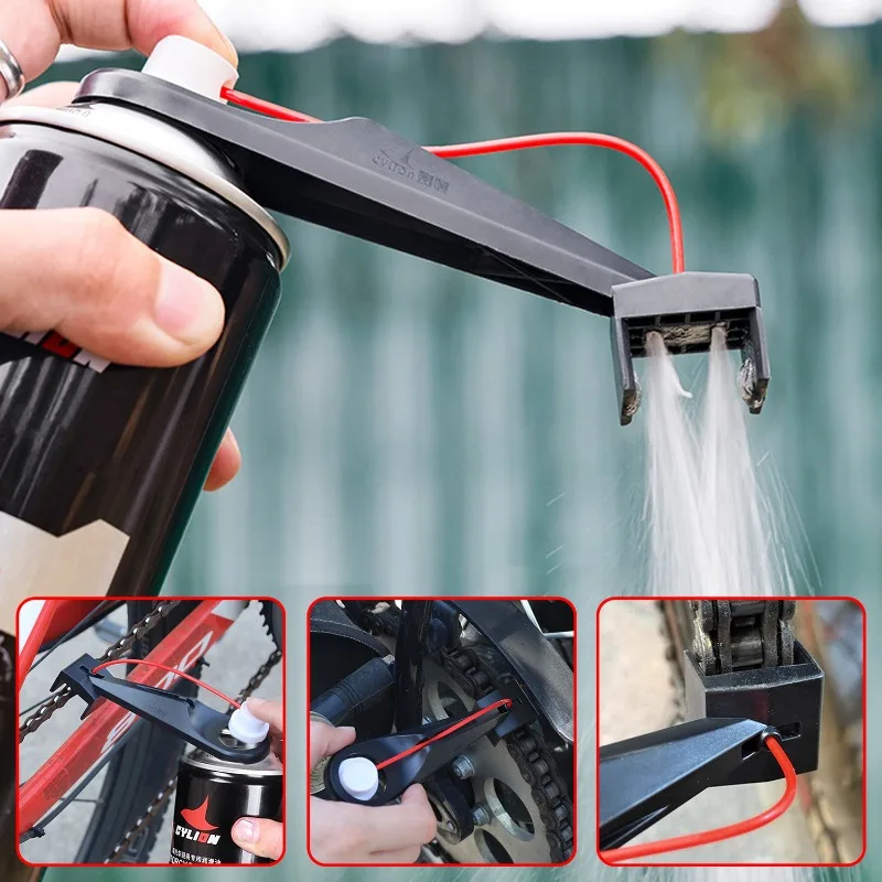 Motorcycle Gear Oil For Chain - オートバイチェーンオイルディバーター チェーンクリーニングおよびメンテナンス用オイラースプレー ギア オートバイ用品 修理工具 アタッチメント