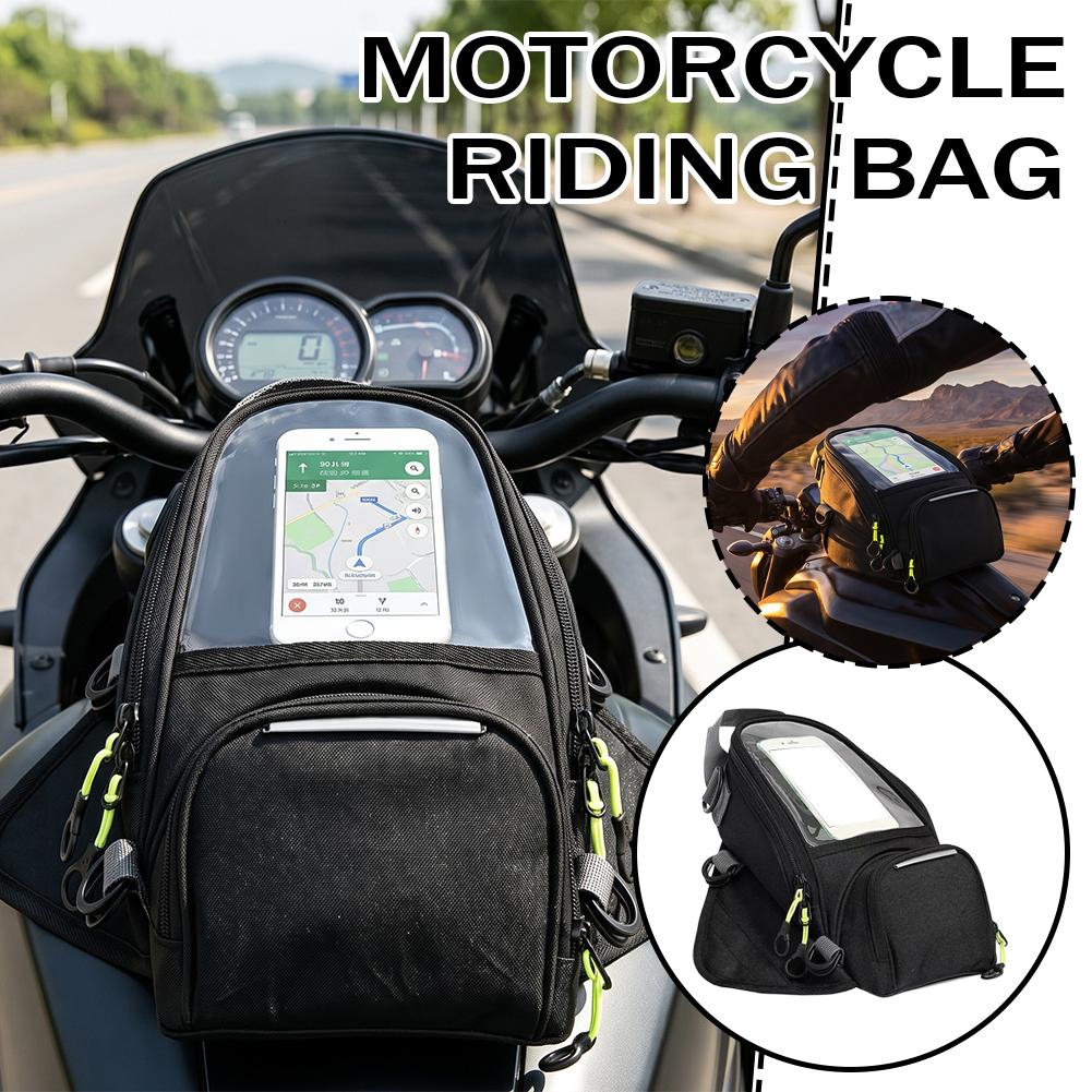 Motorcycle Gear Bag - オートバイタンクバッグ 磁気式燃料タンクバッグ タッチスクリーン対応 防水バイク用収納バッグ