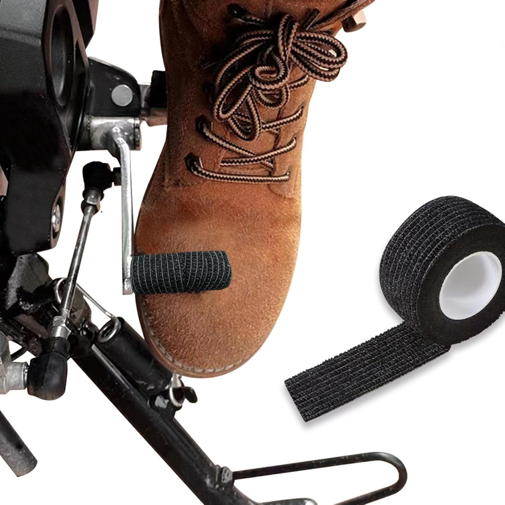 Motorcycle Gear Shift Pattern - オートバイシフターシューズプロテクター調節可能な弾性ストラップラバーブーツカバー滑り止めギアシフトガードバイクアクセサリー