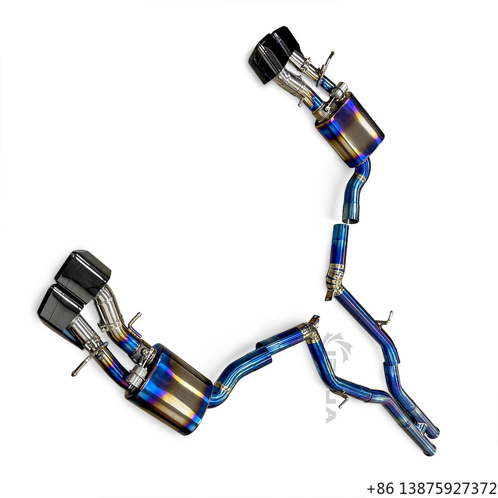 Exhaust Wrap Titanium - 高品質排気システムマフラー E63 W212 6.2L 2009-2013 チタンバルブ制御キャットバック排気管