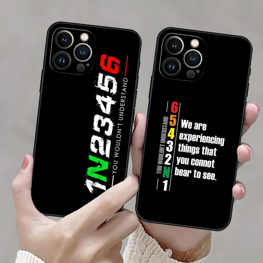 Motorcycle Gear Quotes - 1N23456 オートバイギア バイカーデザイン iPhoneケース iPhone 13