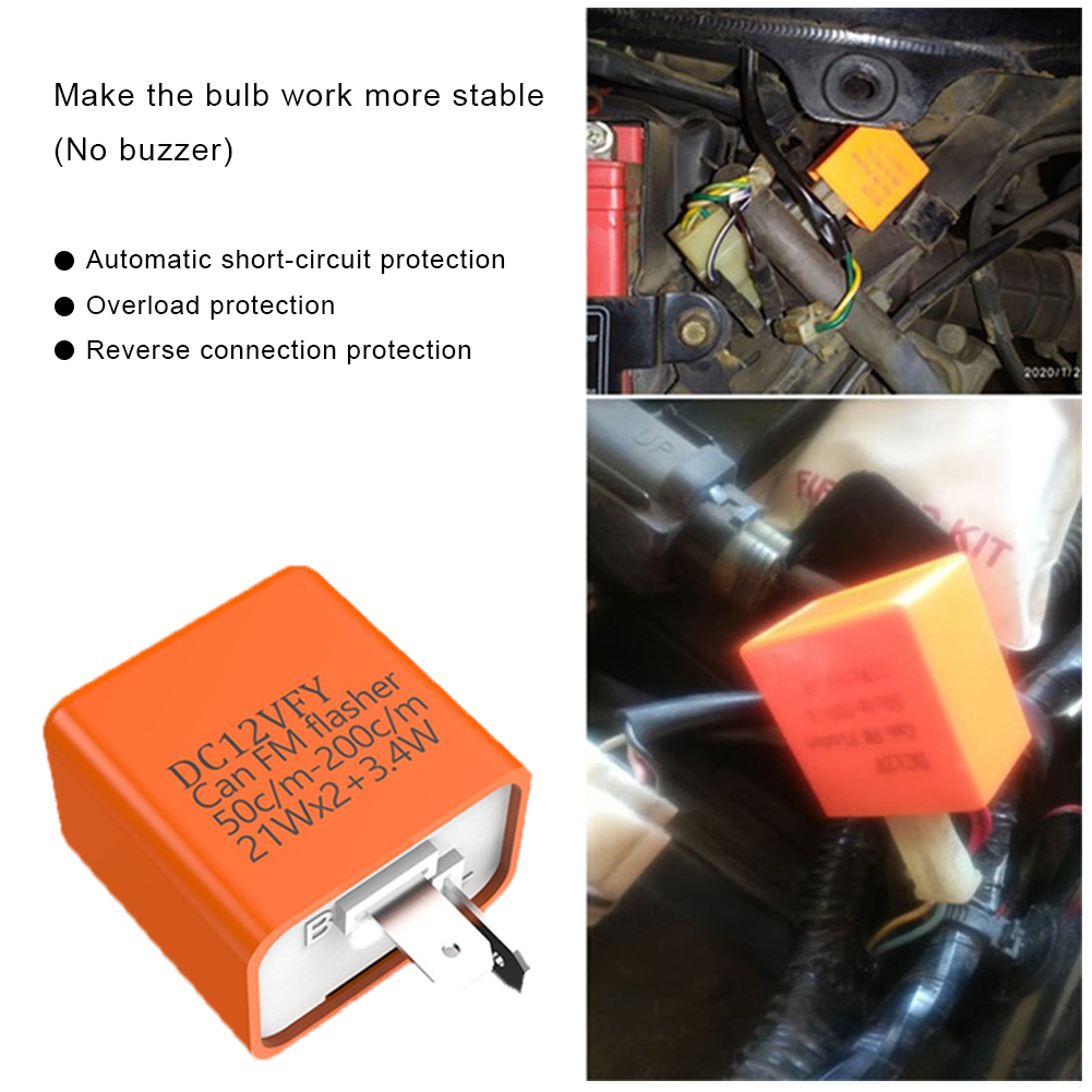 DV 12V LEDフラッシャー 可変周波数リレー 3段階固 - Motorcycle Gear Protection のレビューと価格