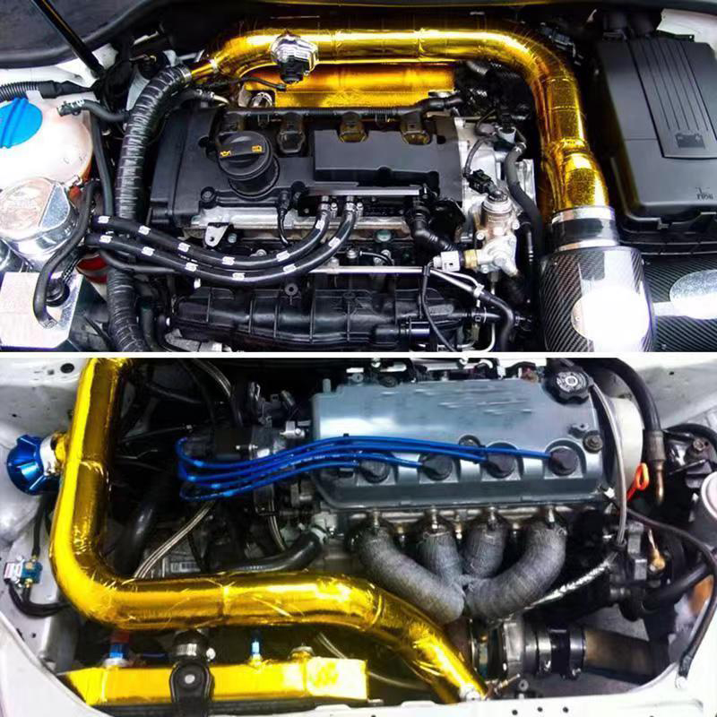 オートバイのエキゾーストサーマルラップテープ、ゴールドカーラ - Exhaust Wrap Titanium のレビューと価格