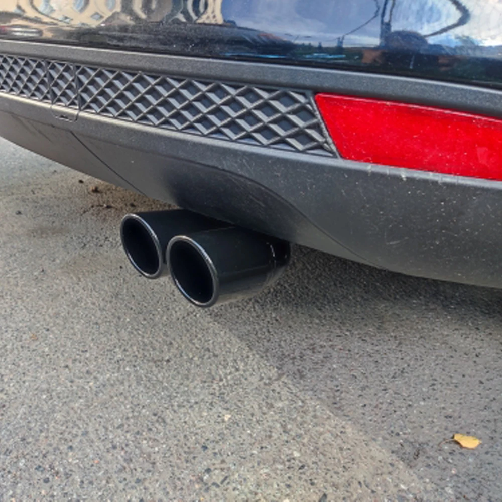 ユニバーサル 63 ミリメートル車の入口ダブルバレルリア排気 - Exhaust Wrap Titanium のレビューと価格
