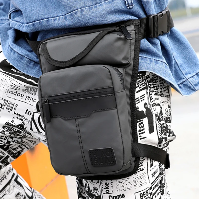高品質ナイロン男性ドロップレッグバッグファニーパックオートバ - Motorcycle Gear Bag のレビューと価格