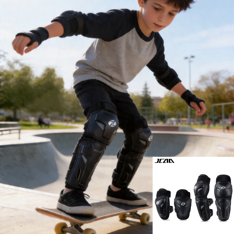 JCAA子供用膝肘ガード、ハードシェル、サイクリング、スケー - Knee Guard Hard のレビューと価格