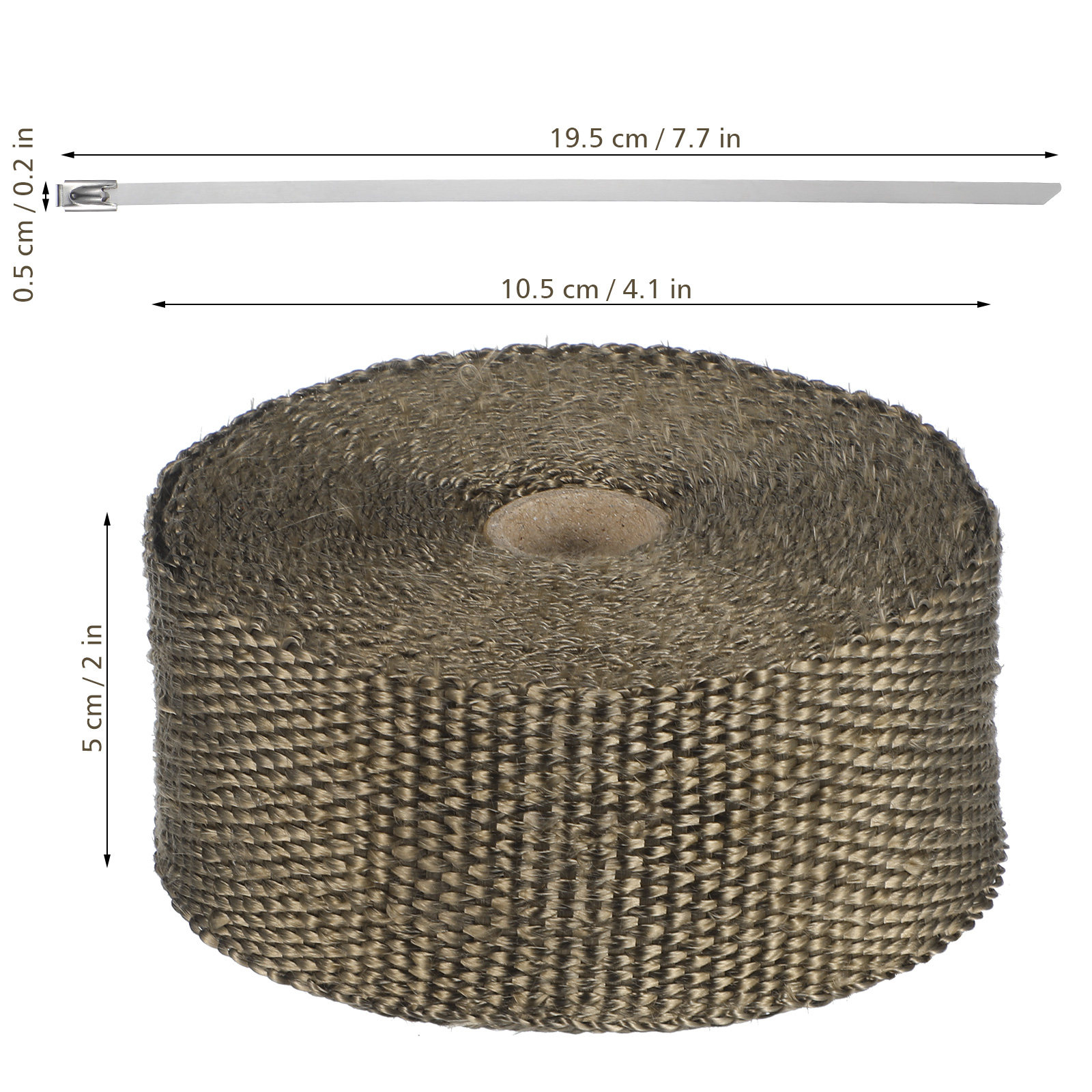 6個入りプレミアムチタン製排気熱遮断ラップロール 10M X - Exhaust Wrap Titanium のレビューと価格