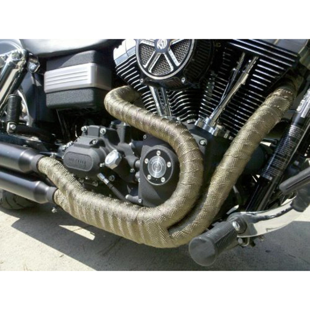 6個入りプレミアムチタン製排気熱遮断ラップロール 10M X - Exhaust Wrap Titanium のレビューと価格