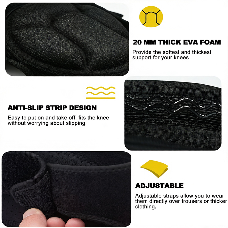 SSUNTAK 厚手耐衝撃膝パッド 調節可能なハードタートル - Knee Guard Hard のレビューと価格