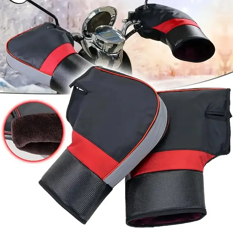 オートバイのハンドルバーマフ厚くて暖かい防雨防風ハンドプロテ - Motorcycle Gear Protection のレビューと価格