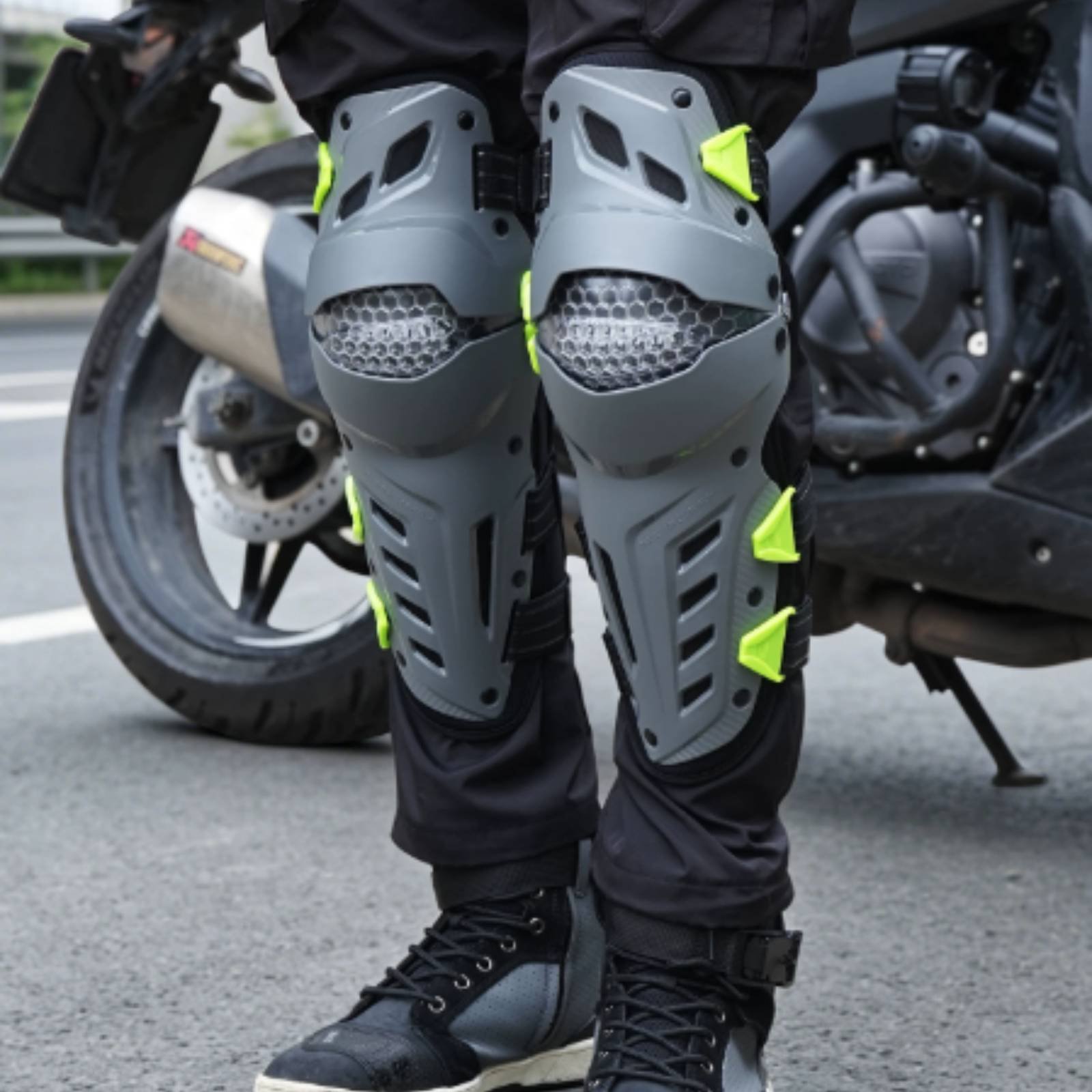 オートバイ膝パッド 転倒防止ライディングニープロテクター オ - Knee Guard Hard のレビューと価格