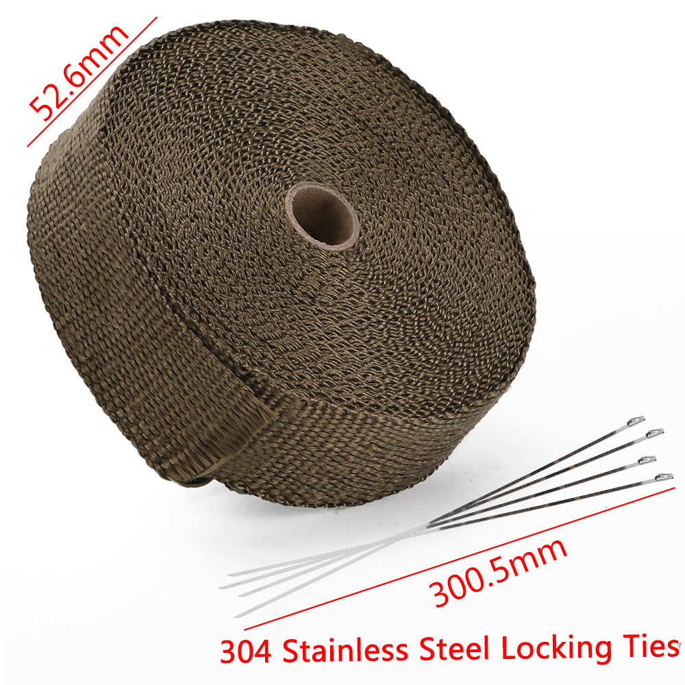 WLR RACING - 15M プレミアム排気熱ラップ マ - Exhaust Wrap Titanium のレビューと価格