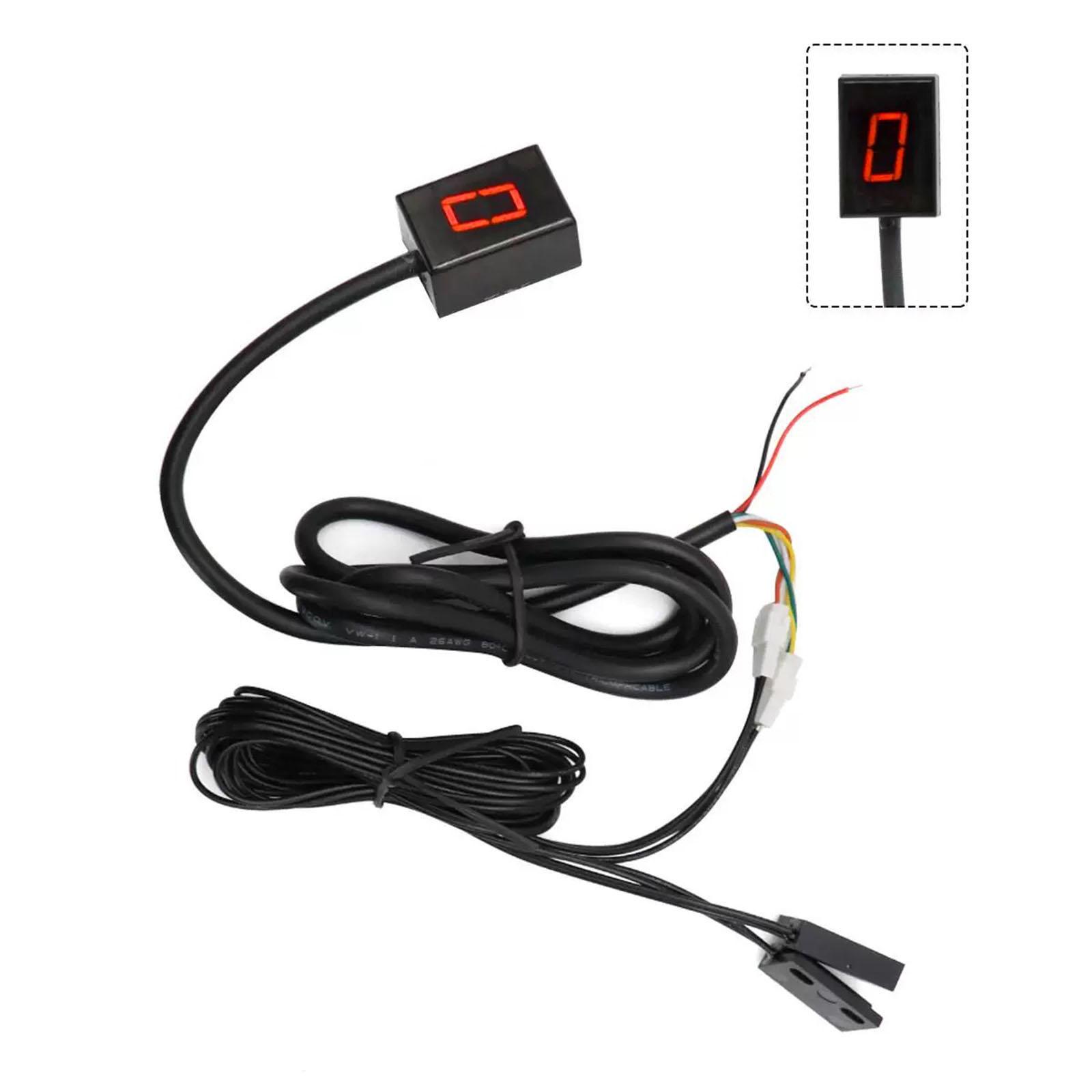 ユニバーサルバイクデジタルギアシフトインジケーター高輝度LE - Motorcycle Gear Indicator Install のレビューと価格